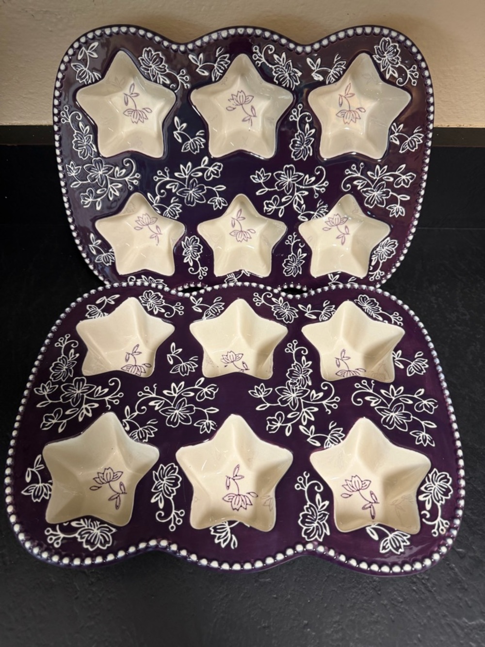 Temp tations Floral Lace star bakeware- set of 2